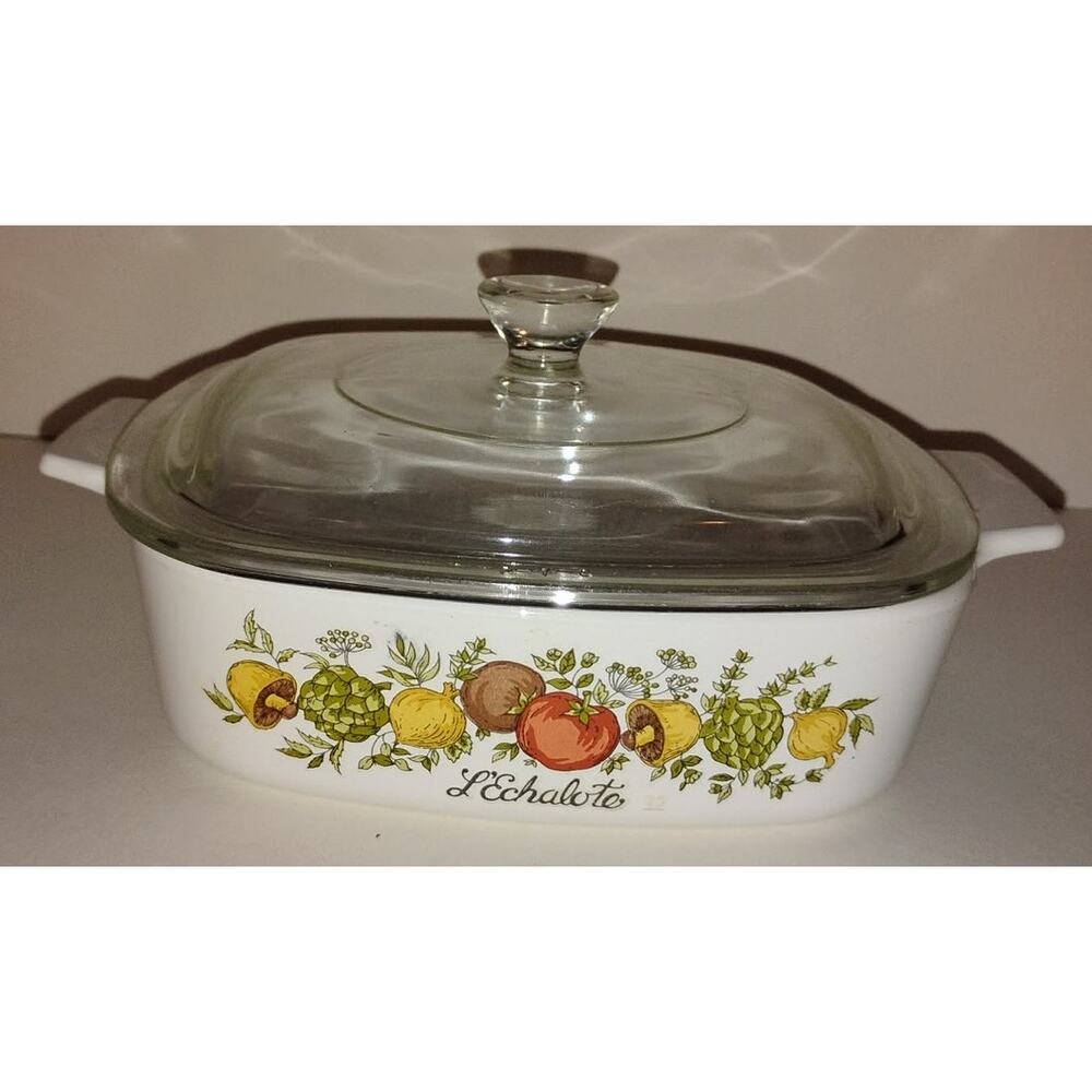 Vintage CorningWare Spice of Life Casserole Dish with lid A - 1 - B